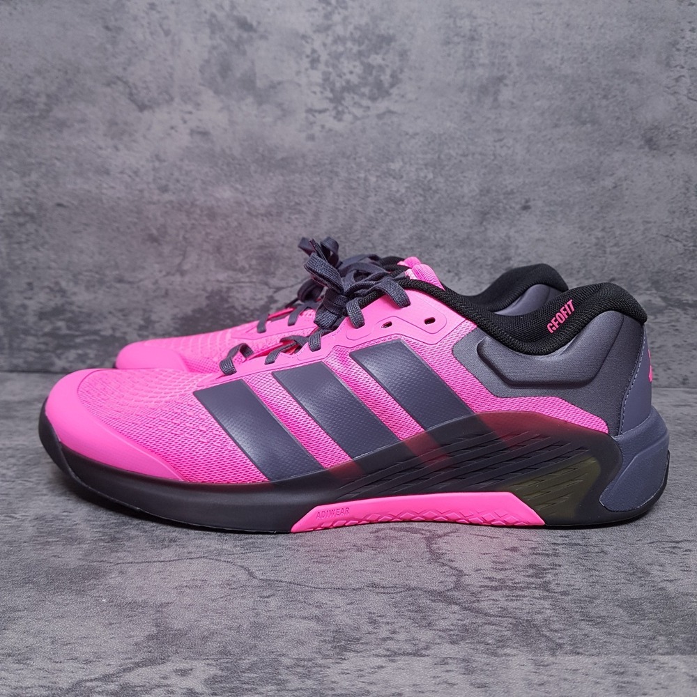 ADIDAS Dropset 4 Power Training Shoes Mens 8.5 Lucid Pink Black KI8460